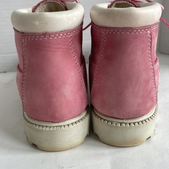 Y2K TIMBERLAND boots Womans 7.5 pink Nellie Ankle - Picture 9 of 13